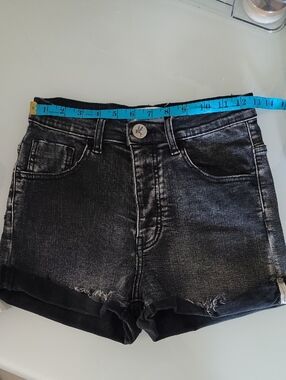 One Teaspoon Black High-Rise Denim Shorts 27